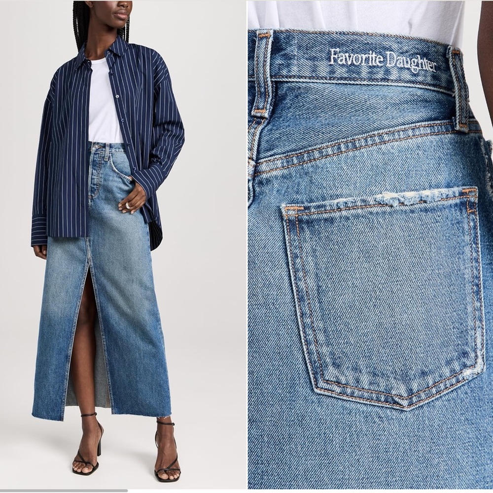 NWT | Favorite Daughter ‘The Sadie’ Maxi Denim Skirt - Picture 13 of 14